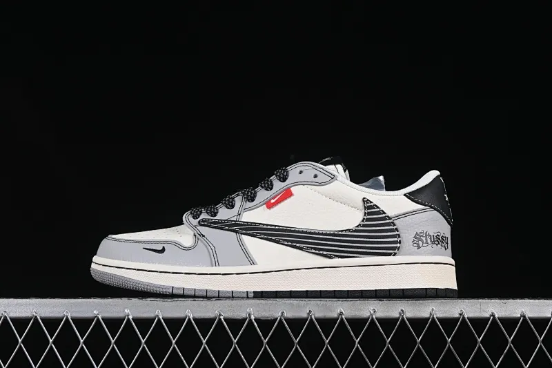 All Categories Air Jordan Jordan Series Basketball Shoes Air Jordan 1 Low High-end Customized Low-top Shoes Travis Scott x Fragment Design x Air Jordan 1 Low OG SP AJ1 Joe 1 Stussi Joint Gray Stripe Line Low-top Cultural Casual Shoes JJ2508-550